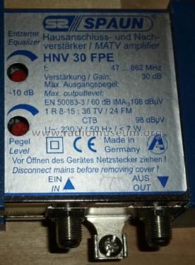 Hausanschluss- und Nachverstärker - MATV amplifier HNV 30 FPE; SPAUN electronic (ID = 1751515) RF-Ampl.