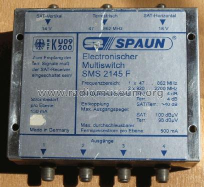 Electronischer Multiswitch - Multischalter SMS-2145F; SPAUN electronic (ID = 2003368) DIG/SAT