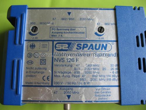 Nachverstärker NVS 126 F; SPAUN electronic (ID = 1755325) RF-Ampl.