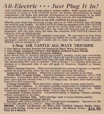 Air Castle MP1904 Ch= ML-4; Spiegel Inc. (ID = 2160036) Radio