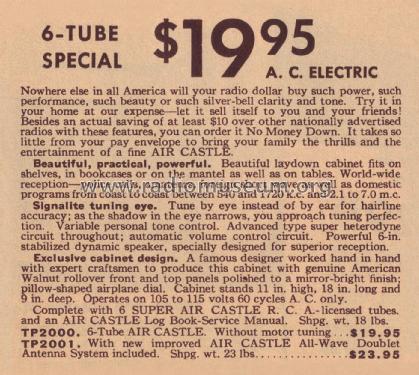 Air Castle TP2000 Ch= 6-W; Spiegel Inc. (ID = 2175977) Radio