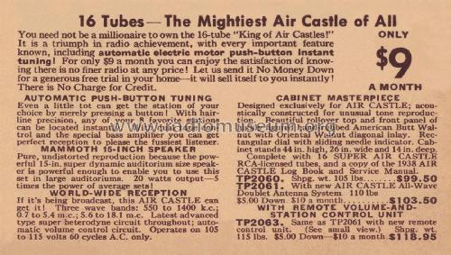 Air Castle TP2060 Ch= 16R; Spiegel Inc. (ID = 2182425) Radio