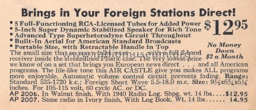 Air Castle AP2006 Ch= B5; Spiegel Inc. (ID = 2242943) Radio