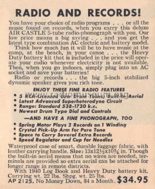 Air Castle AP2125 Ch= 1BR50-P; Spiegel Inc. (ID = 2251516) Radio