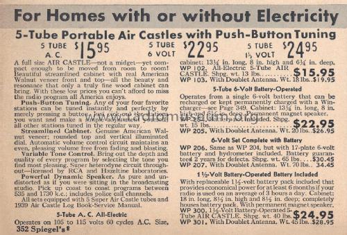 Air Castle WP205 Ch= SM; Spiegel Inc. (ID = 2221426) Radio