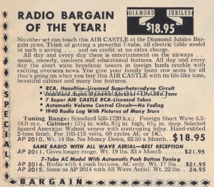 Air Castle AP2010 ; Spiegel Inc. (ID = 2250245) Radio