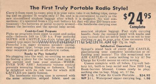 Air Castle WP310 ; Spiegel Inc. (ID = 2215304) Radio