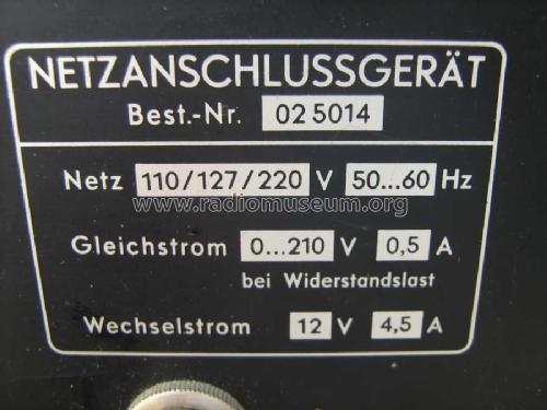 Netzanschlussgerät 02 5014; Spindler & Hoyer; (ID = 1981869) Power-S