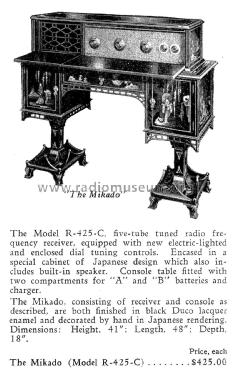 The Mikado Model R-425-C; Splitdorf Electrical (ID = 1903770) Radio