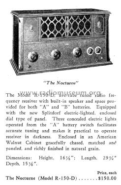 The Nocturne Model R-510-D; Splitdorf Electrical (ID = 1903768) Radio