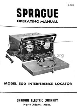 Interference Locator - Analyzer 500; Sprague Electric (ID = 1962948) Equipment