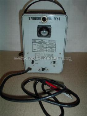 KT-1 Kwik-Test Capacitor Checker; Sprague Electric (ID = 465955) Equipment