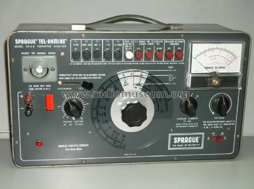 Tel-Ohmike - Capacitor Analyzer TO-6A; Sprague Electric (ID = 2303474) Equipment