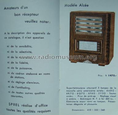 Alcée ; SPREL S.P.R.E.L.; (ID = 1960431) Radio