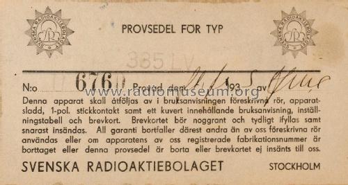 Radiola 335 LV; SR, Svenska (ID = 3076096) Radio