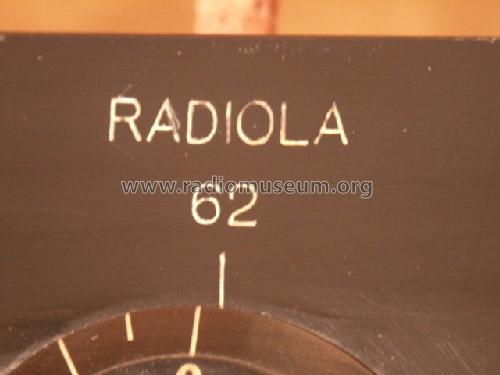 Radiola M62; SR, Svenska (ID = 105016) Radio