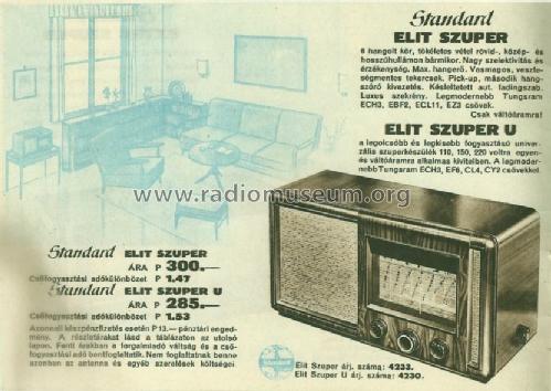 Elit szuper U 4230; Standard; Budapest (ID = 1518444) Radio