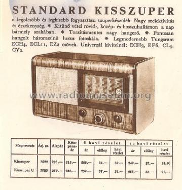 Kisszuper 3022; Standard; Budapest (ID = 1510419) Radio