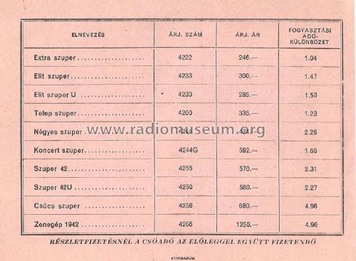 Zenegép 1942; Standard; Budapest (ID = 2185533) Radio