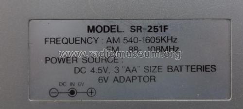 Radio Cassette Player - Cassettenspieler SR-251F; Standard Radio Corp. (ID = 2702191) Radio