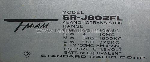 4 Band 10 Transistor Radio SR-J802FL; Standard Radio Corp. (ID = 584157) Radio