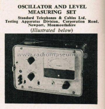 Level Measuring Set 74255-A; Standard Telephones (ID = 2639550) Equipment