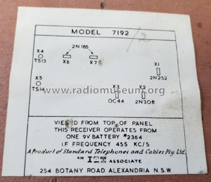 Rambler Transistor 7 TR7192 ; Standard Telephones (ID = 2183261) Radio