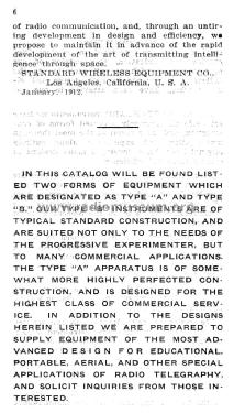 January 1912 Catalogue No. 4; Standard Wireless (ID = 1536815) Paper