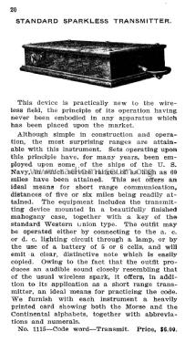 January 1912 Catalogue No. 4; Standard Wireless (ID = 1536829) Paper