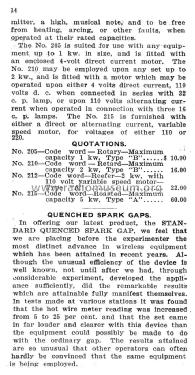 Quenched Spark Gap 1 kW No. 315; Standard Wireless (ID = 1490126) Morse+TTY