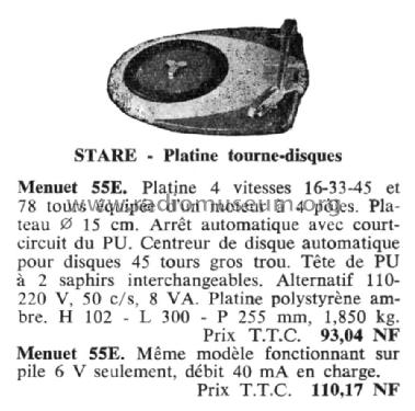 Menuet 55E; STARE Star, Société (ID = 2072156) R-Player