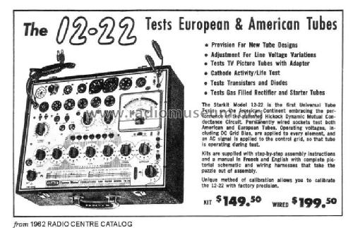 Starkit Tube Tester 12-22A; Stark Electronic (ID = 2125956) Ausrüstung