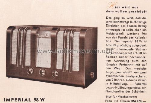 Imperial 98W Radio Stassfurter Licht- und Kraftwerke AG; Staßfurt Sta