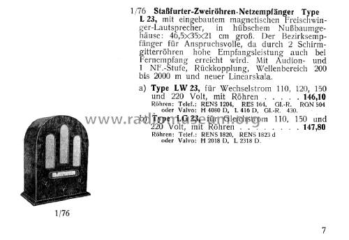 LW23; Stassfurter Licht- (ID = 2920836) Radio