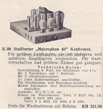 Makrophon 64; Stassfurter Licht- (ID = 1397875) Ampl/Mixer