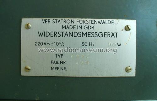 Teralog Widerstandsmessgerät 6202; Statron, VEB Ostd.; (ID = 2290223) Equipment