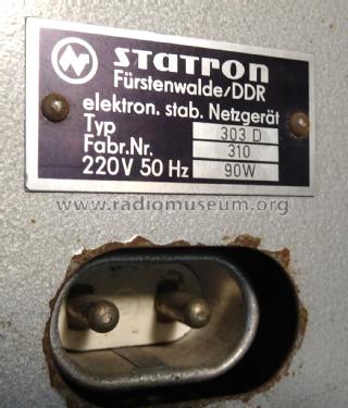 Stromversorgungsgerät 303D; Statron, VEB Ostd.; (ID = 2869697) Strom-V