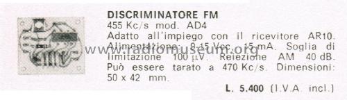 Ricevitore a Mosfet AR10; STE s.r.l.; Milano (ID = 2755304) Amateur-R