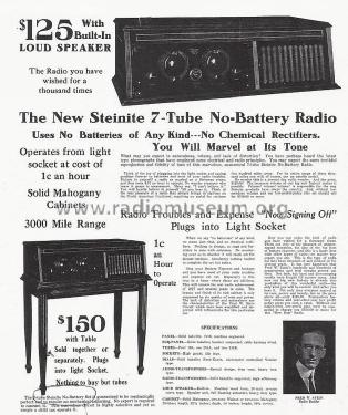 7-Tube AC 125; Steinite Radio Co., (ID = 1059453) Radio