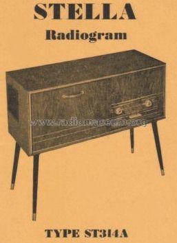Radiogram ST314A; Stella Radio & (ID = 656400) Radio