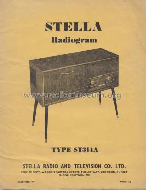 Radiogram ST314A; Stella Radio & (ID = 2663649) Radio