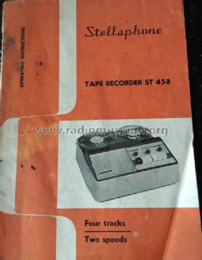 Stellaphone ST458/00; Stella Radio & (ID = 1694822) Enrég.-R