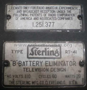 RT-41 ; Sterling Manuf. Co.; (ID = 1910957) Power-S