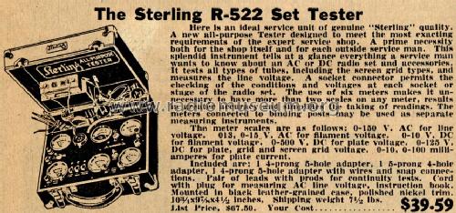 Set Tester R-522 ; Sterling Manuf. Co.; (ID = 682425) Equipment