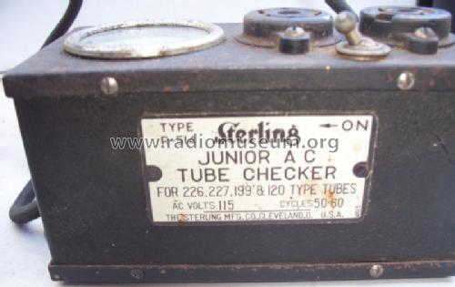 Junior AC Tube Checker R-514 Tube Short and Emission Checker; Sterling Manuf. Co.; (ID = 1178752) Equipment