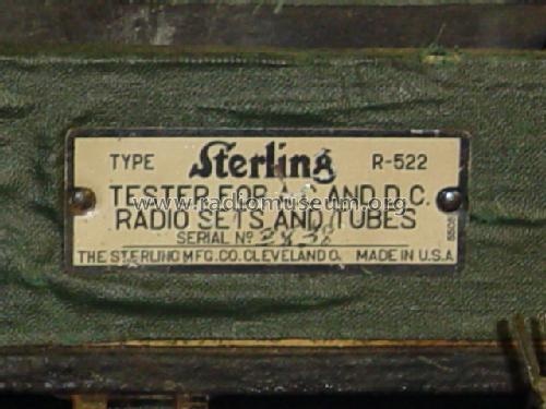 Set Tester R-522 ; Sterling Manuf. Co.; (ID = 1713085) Equipment