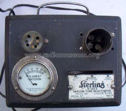 Vacuum Tube Reactivator R-403; Sterling Manuf. Co.; (ID = 1173151) Equipment