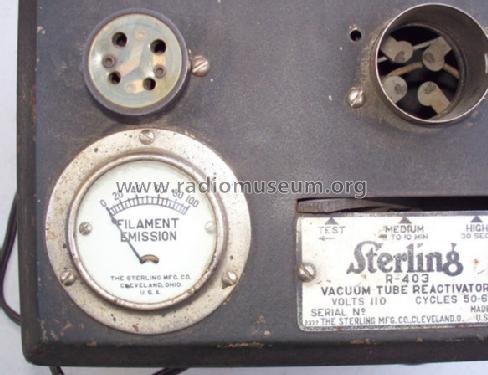 Vacuum Tube Reactivator R-403; Sterling Manuf. Co.; (ID = 1173155) Equipment