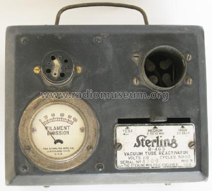 Vacuum Tube Reactivator R-403; Sterling Manuf. Co.; (ID = 1408562) Equipment