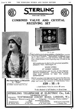 Crystal & Valve Set R.1570; Sterling Telephone & (ID = 1077990) Radio